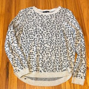 Staccato Cream and Gray Animal Print Sweater